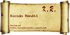 Kocsán Renátó névjegykártya
